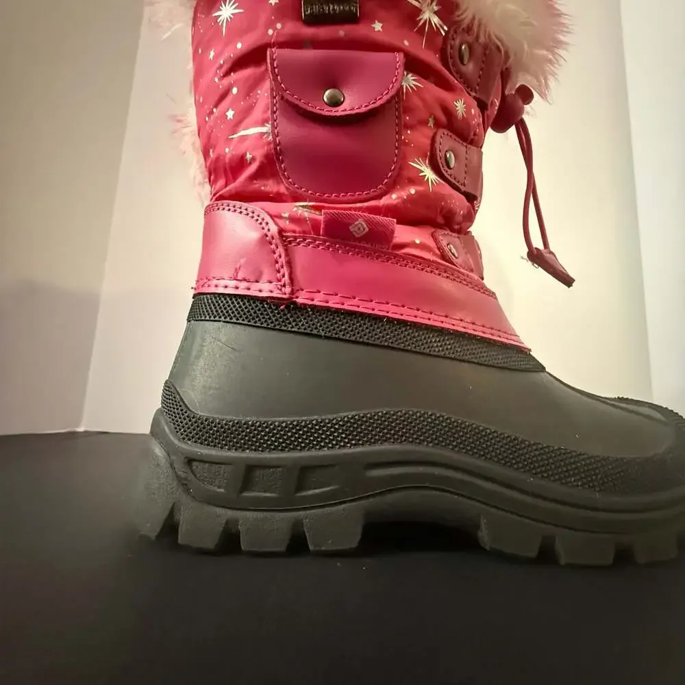 Dream Pairs Kids Girls Pink Waterproof Insulated Snow Boots Size‎ 13